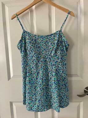 Gabar Vintage Floral One Piece Swimsuit Swim Dress Size 16